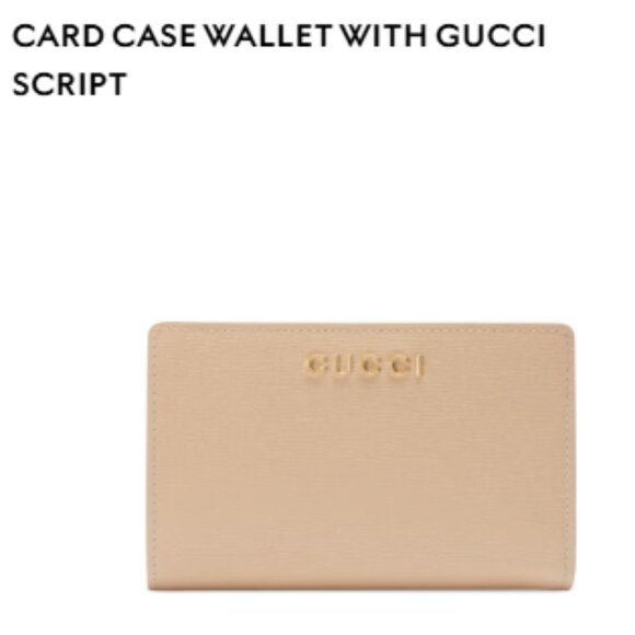 Card case wallet with Gucci script - Picture 1 of 3